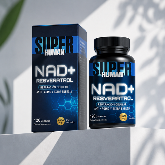 💊 NAD+ Resveratrol - Cápsulas de Reparación Celular Antienvejecimiento y Energía Extra.